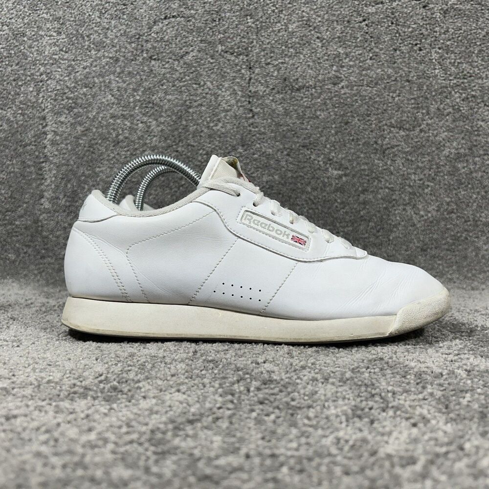 Reebok Classic Princess Women’s Sz 9.5 White Leather Athletic Running Shoes Used